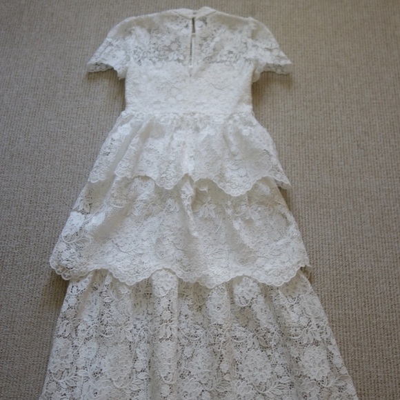 SELF-PORTRAIT Tiered corded lace maxi dress white 10 - Picture 9 of 9